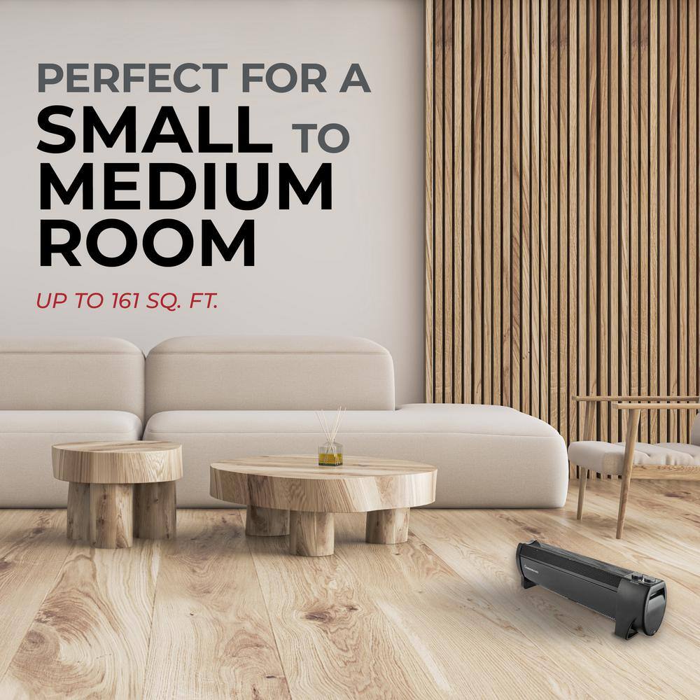 27 in. 750-Watt/1500-Watt Convection Baseboard Electric Heater with Wire Heating Element - Hercitys