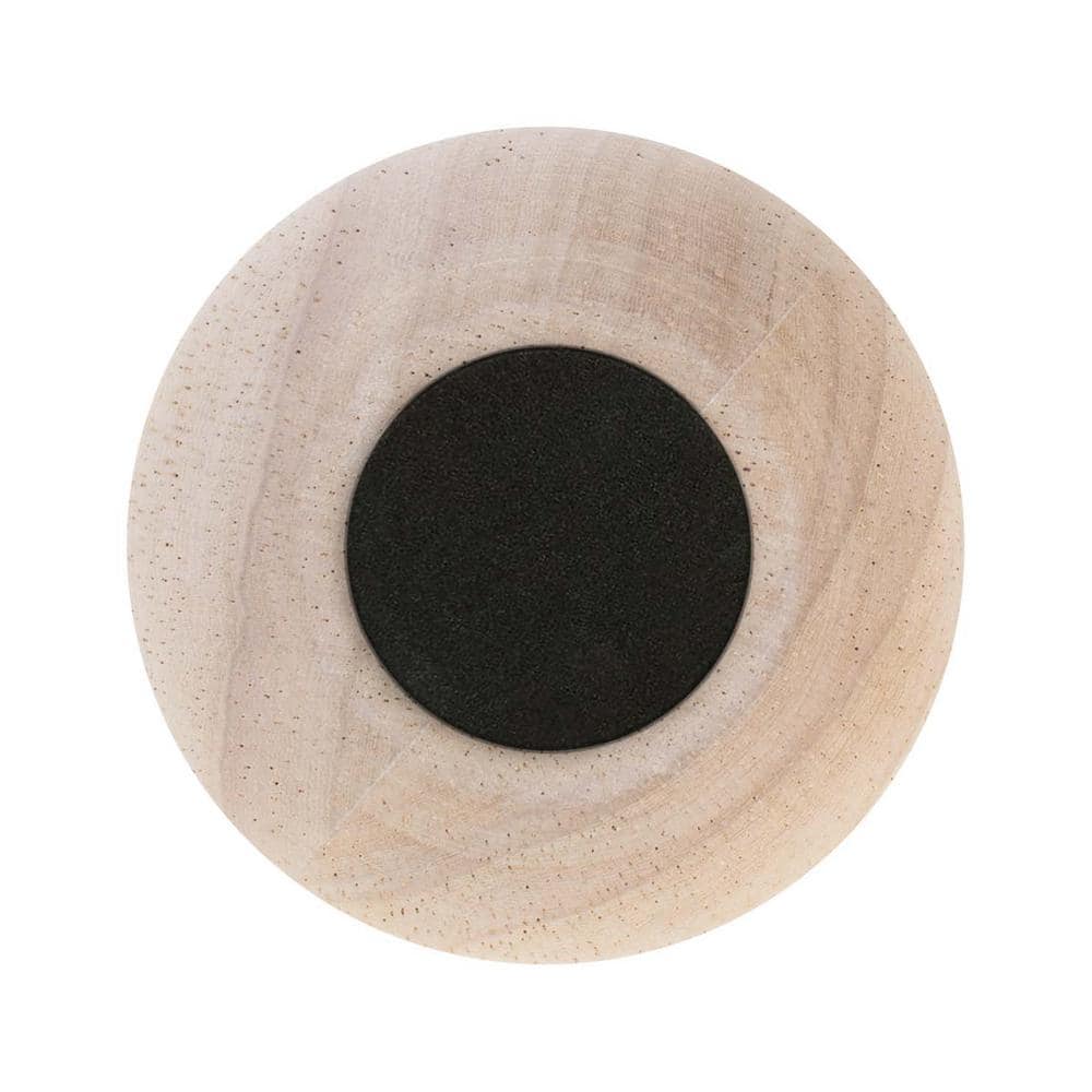 2 in. x 2-1/2 in. Unfinished Solid Hardwood Round Bun Foot (4-Pack) - Hercitys