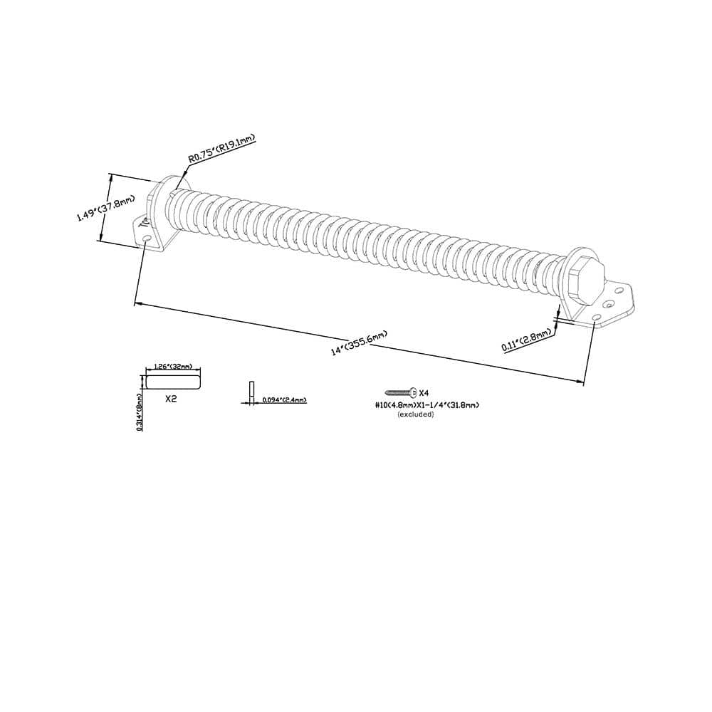 14 in. Black Gate Spring - Hercitys