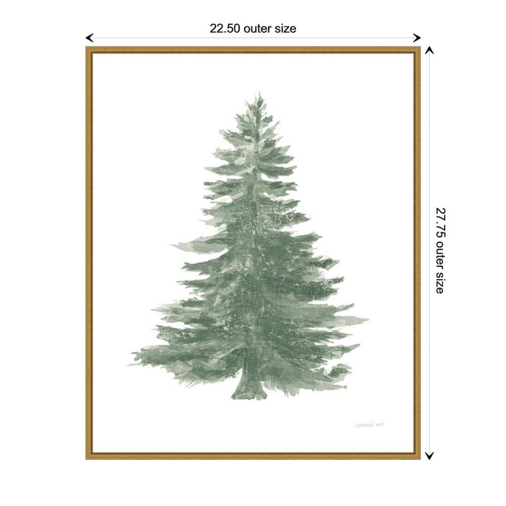 27.75 in. H x 22.5 in. W Floursack Holiday Tree Christmas Holiday Framed Canvas Box Wall Art - Hercitys