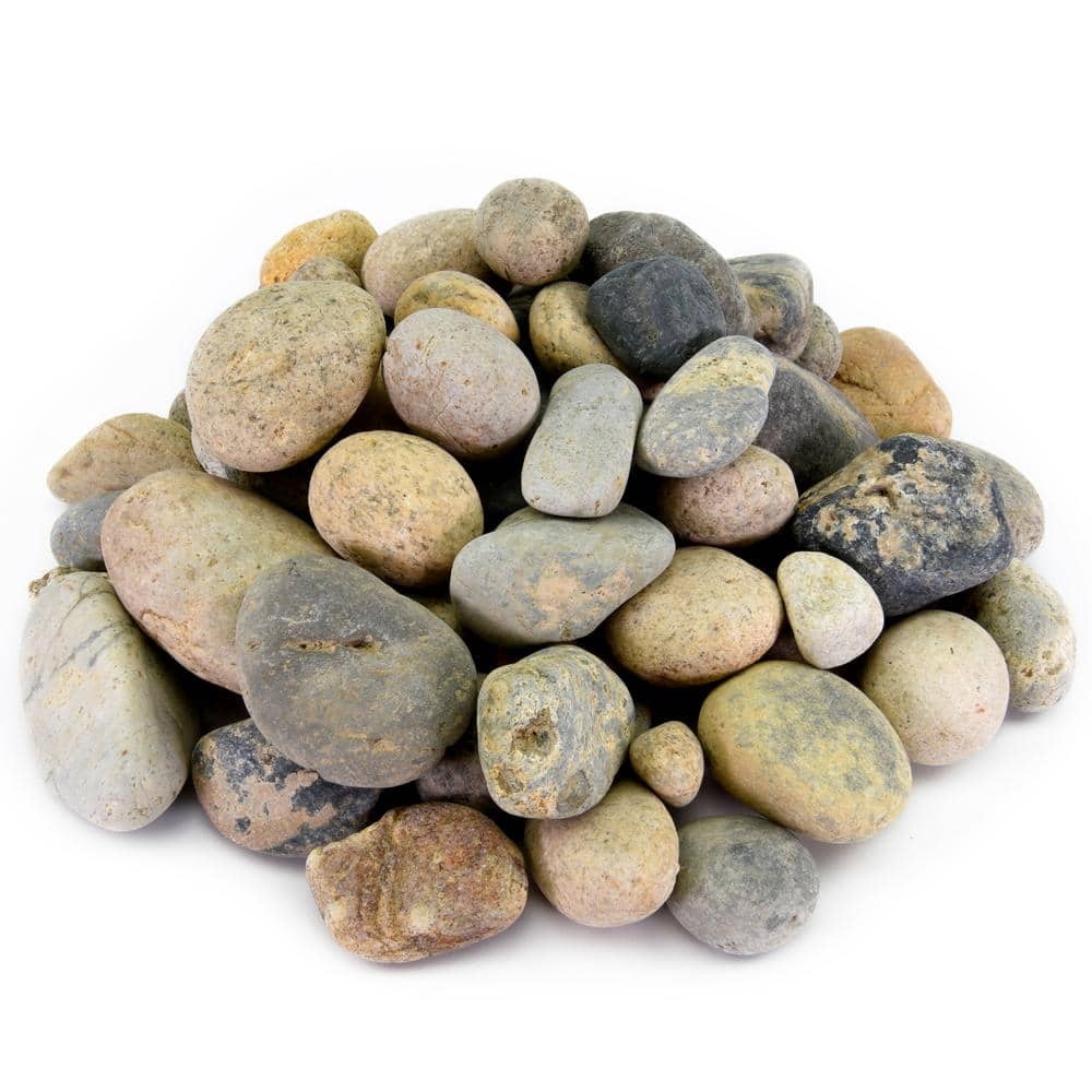 0.25 cu. ft. 1 in. Santa Fe Round Rock for Gardens, Landscapes and Ponds - Hercitys