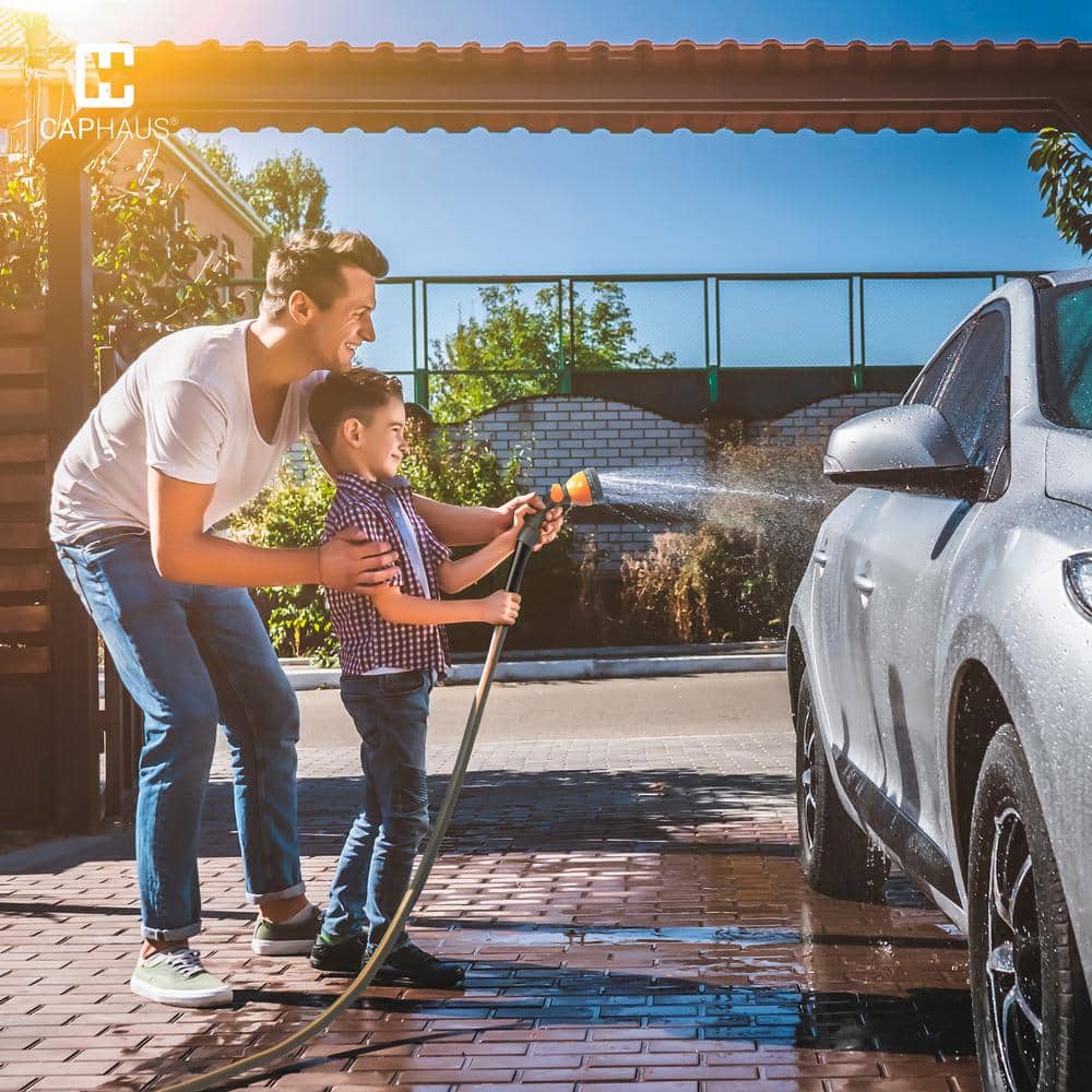 5/8 in. Dia. x 100 ft. Garden Hose with 3/4 in. NH Solid Brass Fittings, Leak-Proof Construction - Hercitys