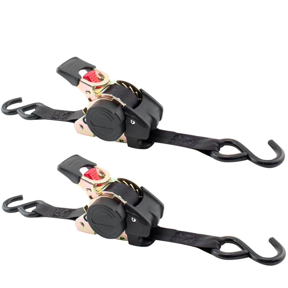 10 ft. Retractable Ratcheting Tie-Downs (2-Pack) - Hercitys