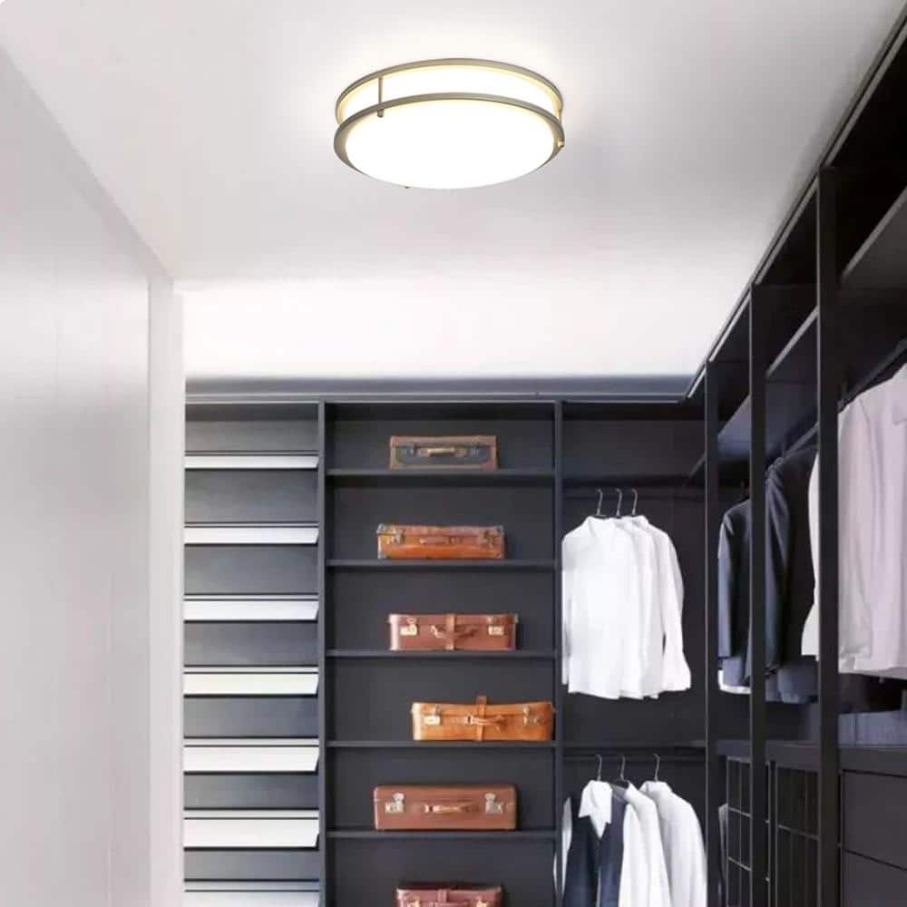 14 in. Silver Dimmable CCT Integrated LED Flush Mount Ceiling Light Fixture - Hercitys