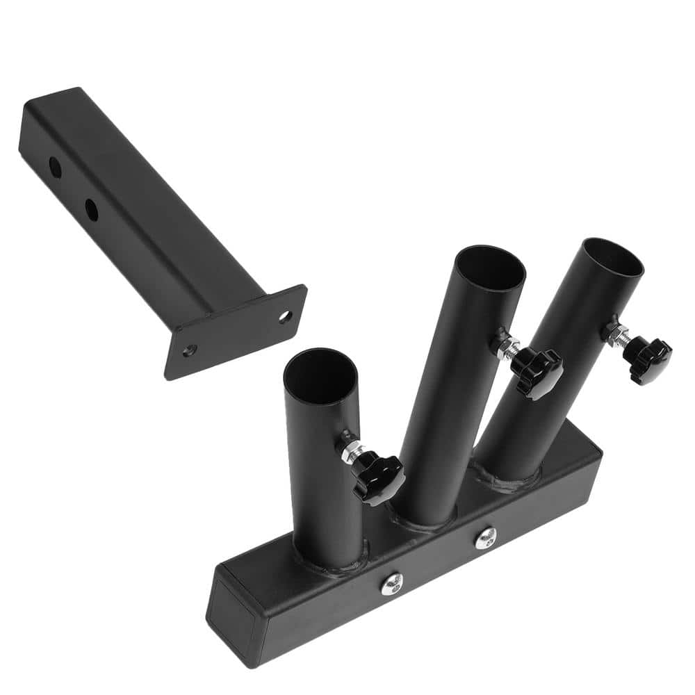 2 in. Universal Hitch Mount Triple-Flag Pole Holder - Hercitys