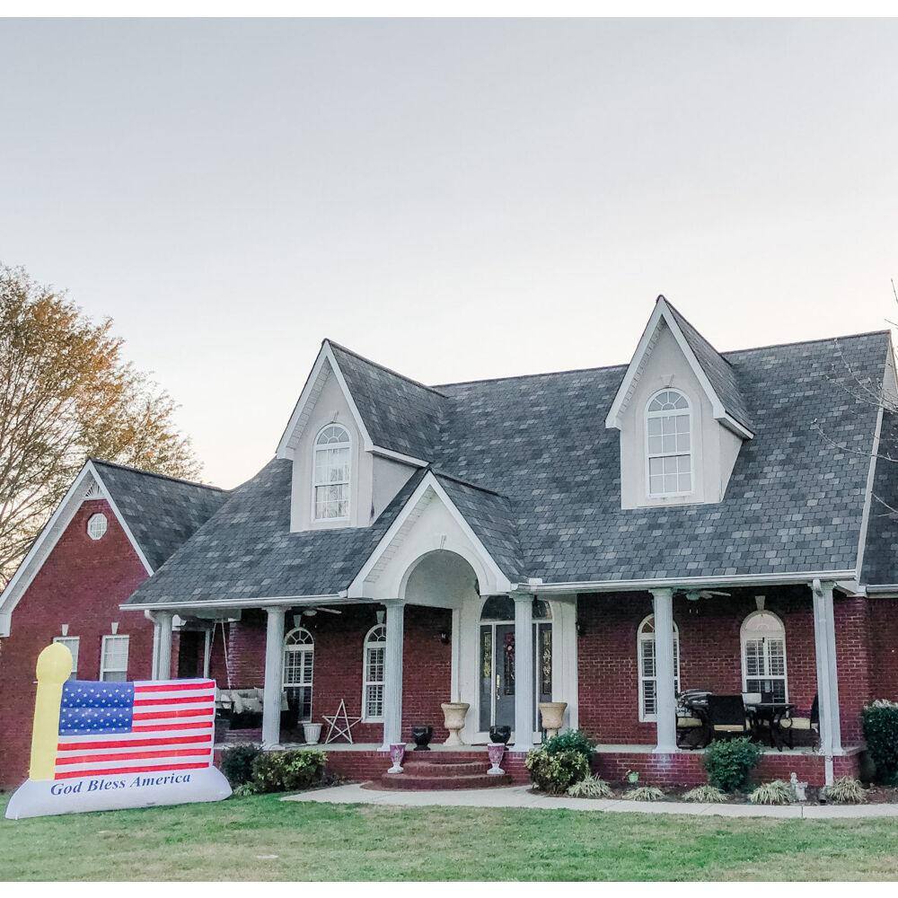 121 in. x 72 in. American Flag Inflatable with Lights - Hercitys