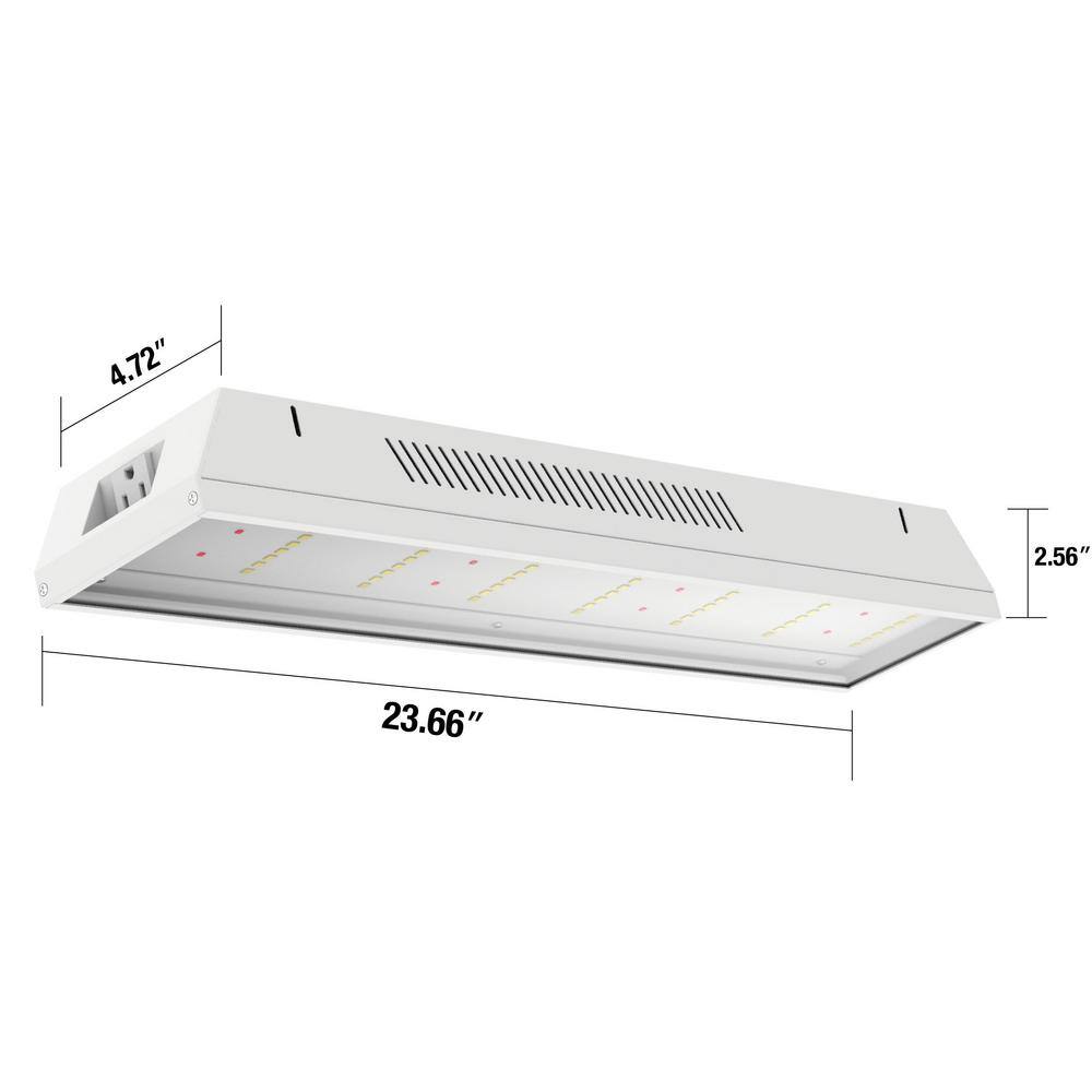 2 ft. 100-Watt White Full Spectrum LED Linkable Plant Grow Light Daylight - Hercitys