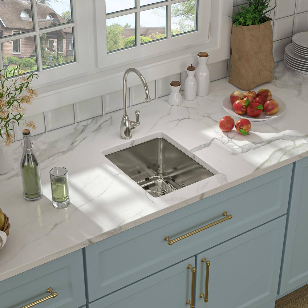 14 in.x 18 in.Undermount Sink Single Bowl 18-Gauge Stainless Steel Topmount Bar Sink - Hercitys