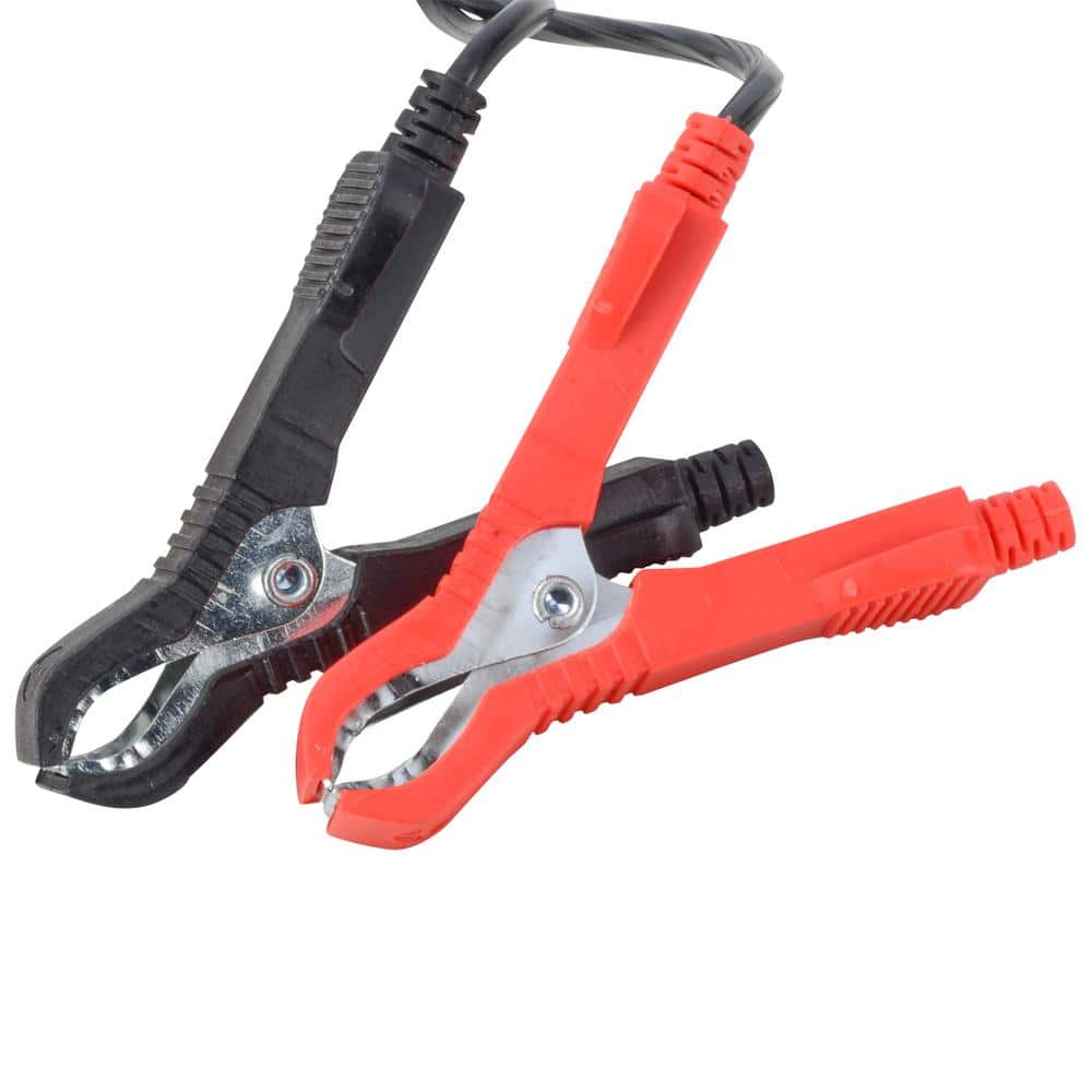 4.5 ft. 12-Volt Car-To-Car Battery Charger with Self-Resetting Circuit Breaker and Heavy-Duty Nickel Plated Clamps - Hercitys