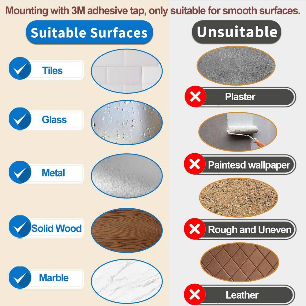 5-Knife 17 in. 304 Stainless Steel Magnetic Knife Strip, Magnetic Knife Bar with 12 Hooks and 3 Mounting Options - Hercitys