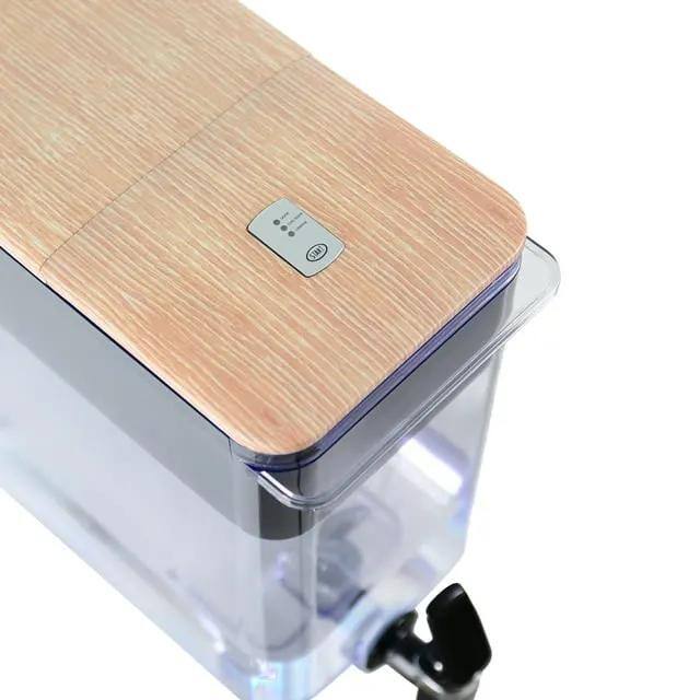 30-Cup Water Filter Pitcher with Wooden Lid, BPA-Free - Hercitys