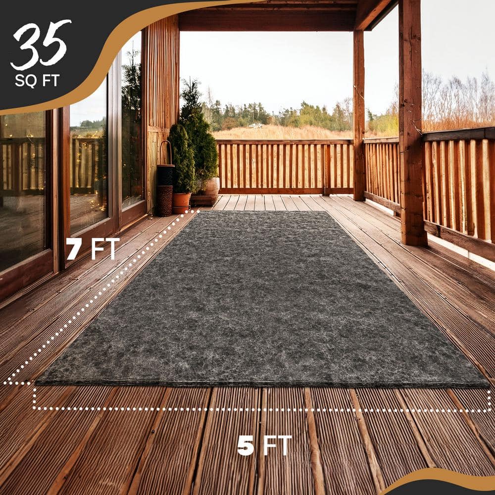 5 ft. x 7 ft. TPO Coated Felt Non-Slip Rug Pad – 1/4 in.Thick - Hercitys