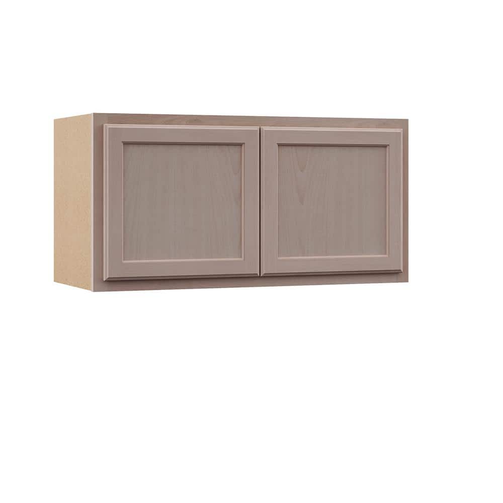 36 in. W x 12 in. D x 18 in. H Assembled Wall Bridge Kitchen Cabinet in Unfinished with Recessed Panel - Hercitys