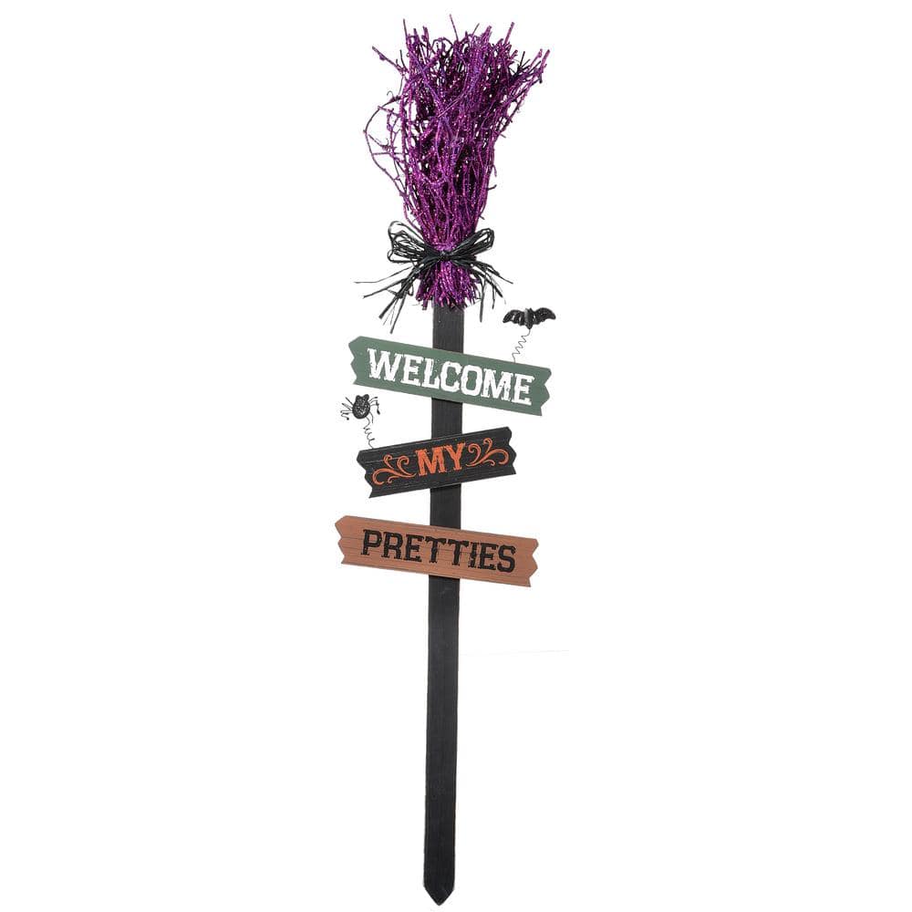 33 in. Purple Halloween Sign Yard Decoration - Hercitys