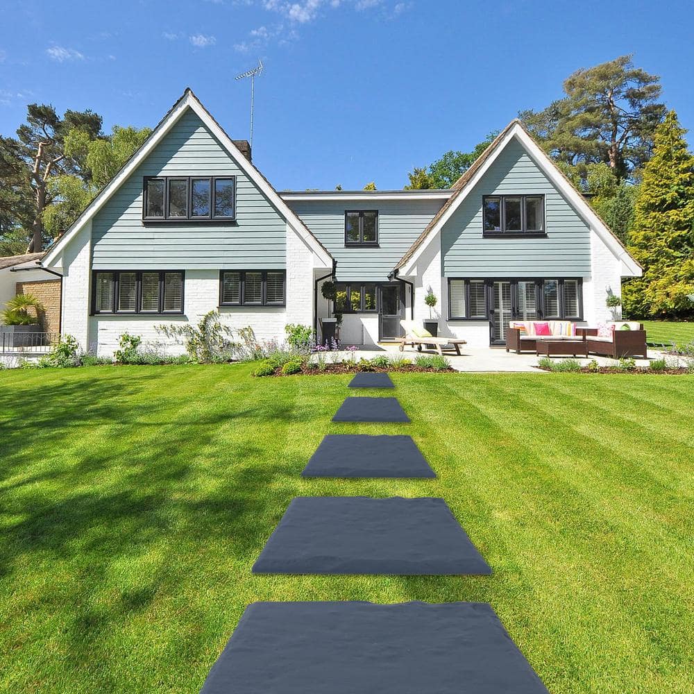 15.98 in. x 15.98 in. x 4.49 in. Square Grey Solid Weatherproof Plastic Set Paver 4-Pieces 1.5 sq. ft. - Hercitys