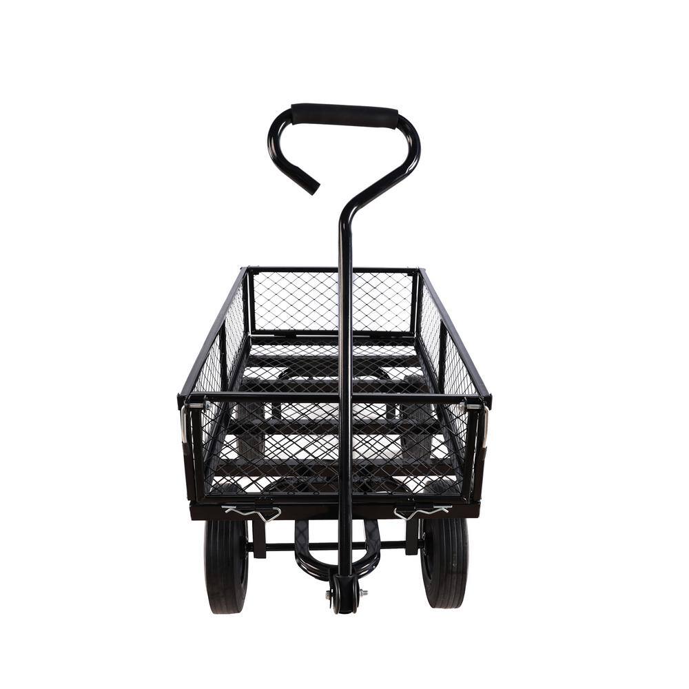 3.5 cu. ft. Metal Garden Cart, Black - Hercitys