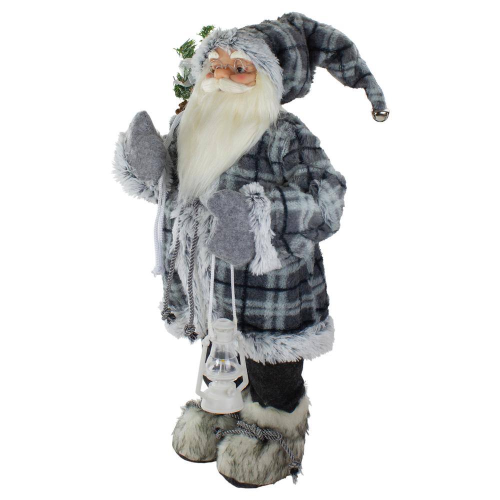 2 ft. Standing Santa Christmas Figure Carrying a Lantern - Hercitys