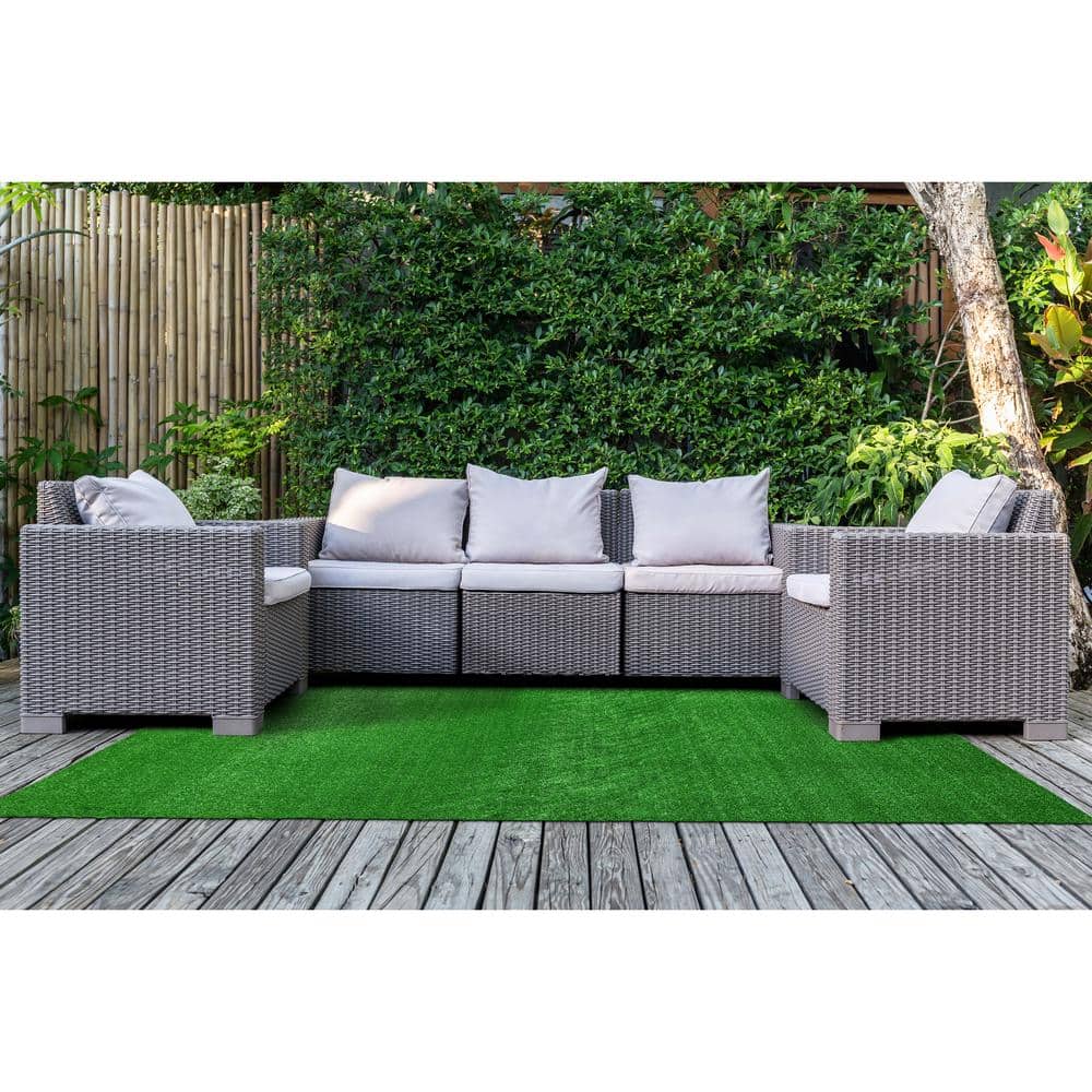 5 ft. x 8 ft. Green Artificial Grass Rug - Hercitys