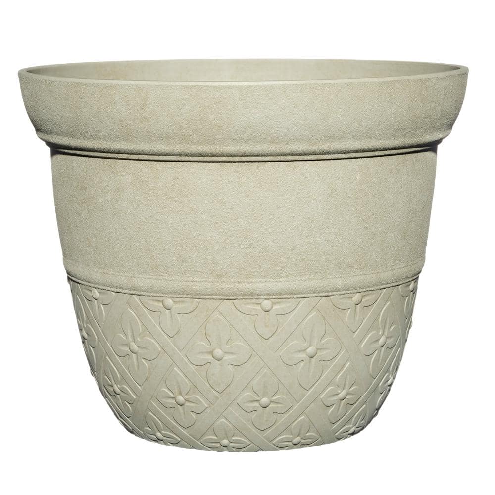 12.5 in. Clover River Stone Resin Planter - Hercitys