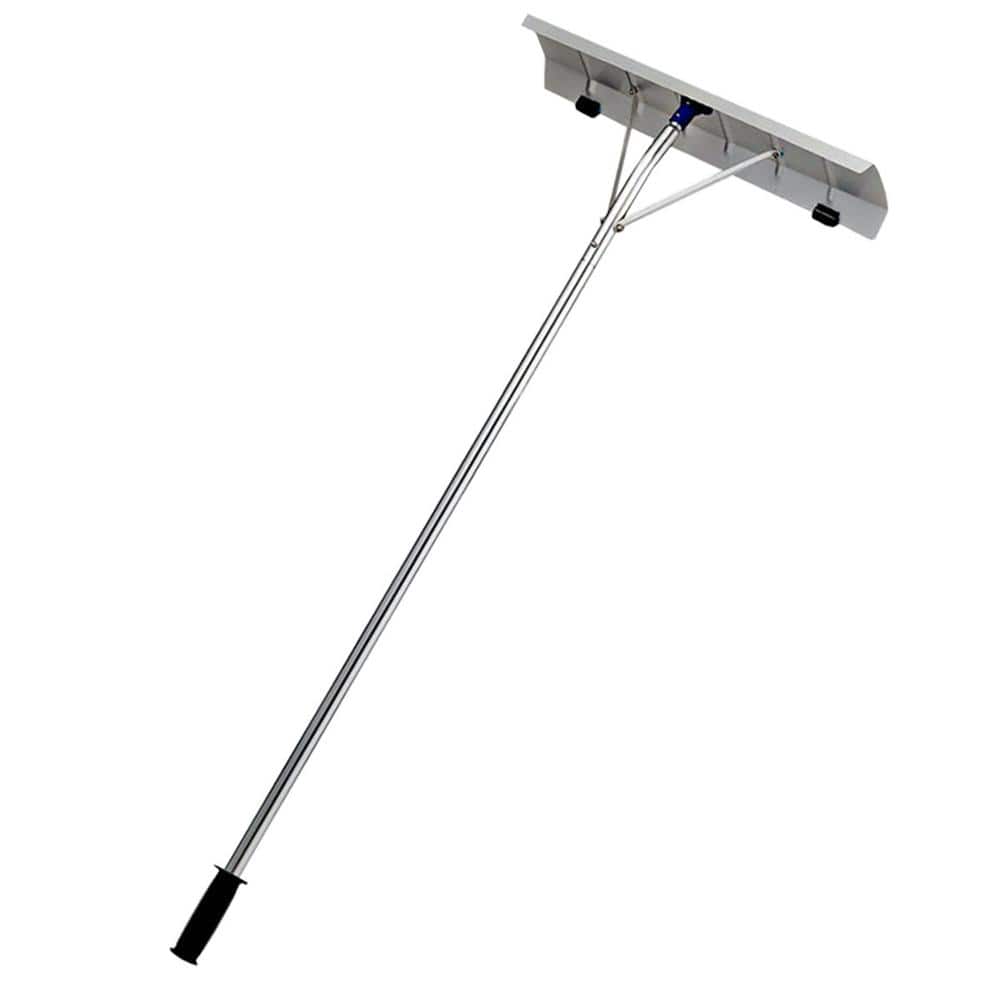 252 in. x 6 in. x 25 in. Lightweight Aluminum Expandable Handle Robust Roof Rake Shovel - Hercitys