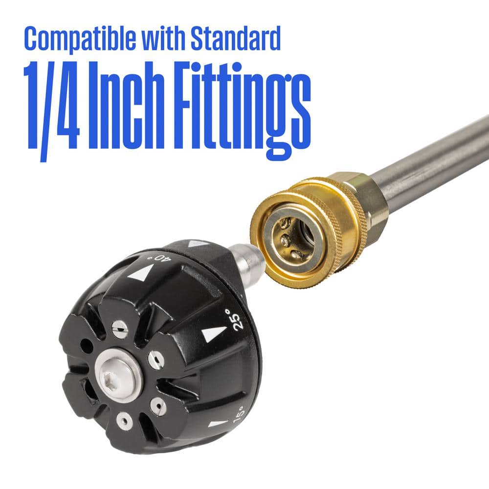 3600 PSI, 1/4 in. Connector Pressure Washer 6-in-1 Nozzle Attachment - Hercitys