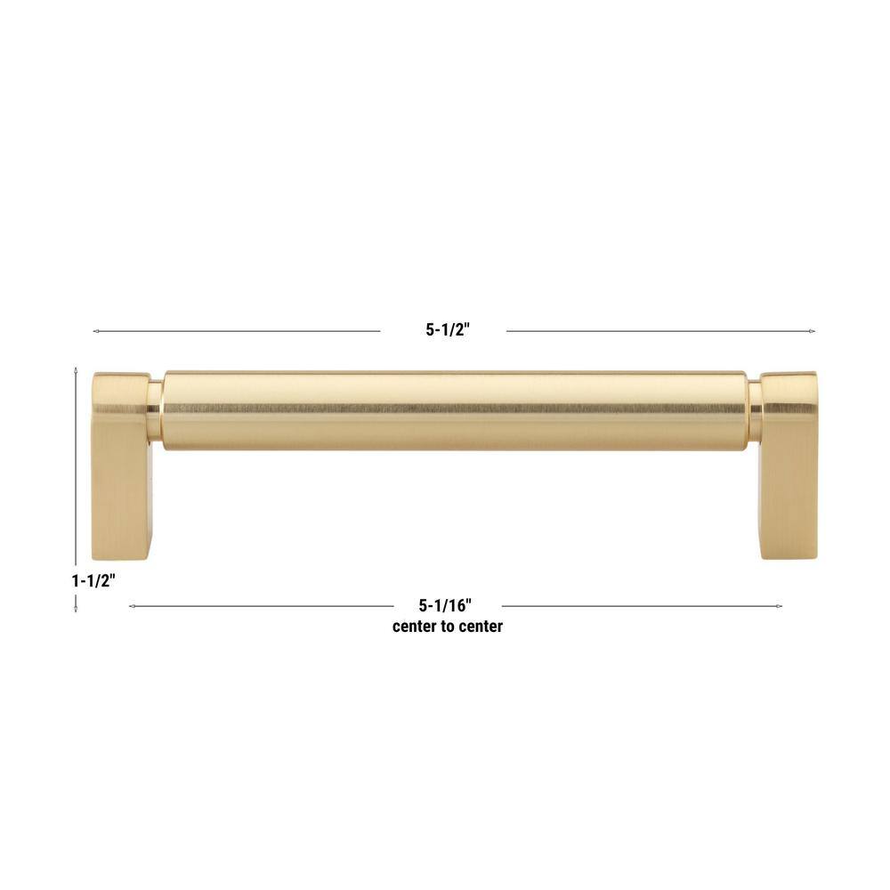 5-1/16 in. Center to Center Champagne Gold Smooth Bar Pull – 4787-128-CHPG - Hercitys