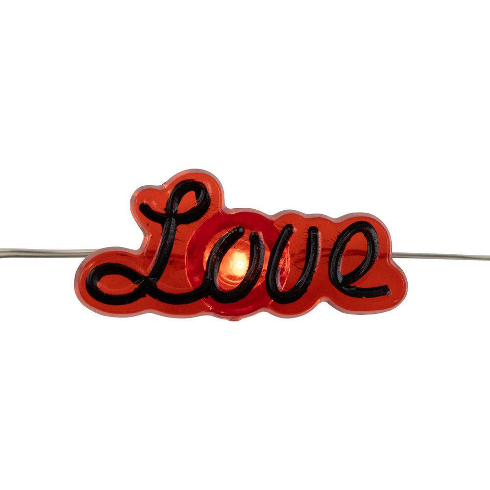 20-Count Red Valentine’s Day Love and Heart LED Fairy Lights  6.25ft  Copper Wire - Hercitys