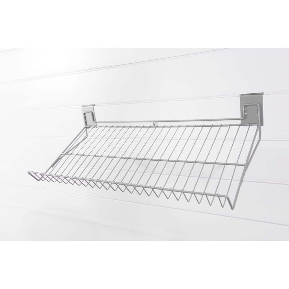 30 in. L x 13.5 in. W Slatwall Steel Wire Shoe Rack (2-Pack) - Hercitys