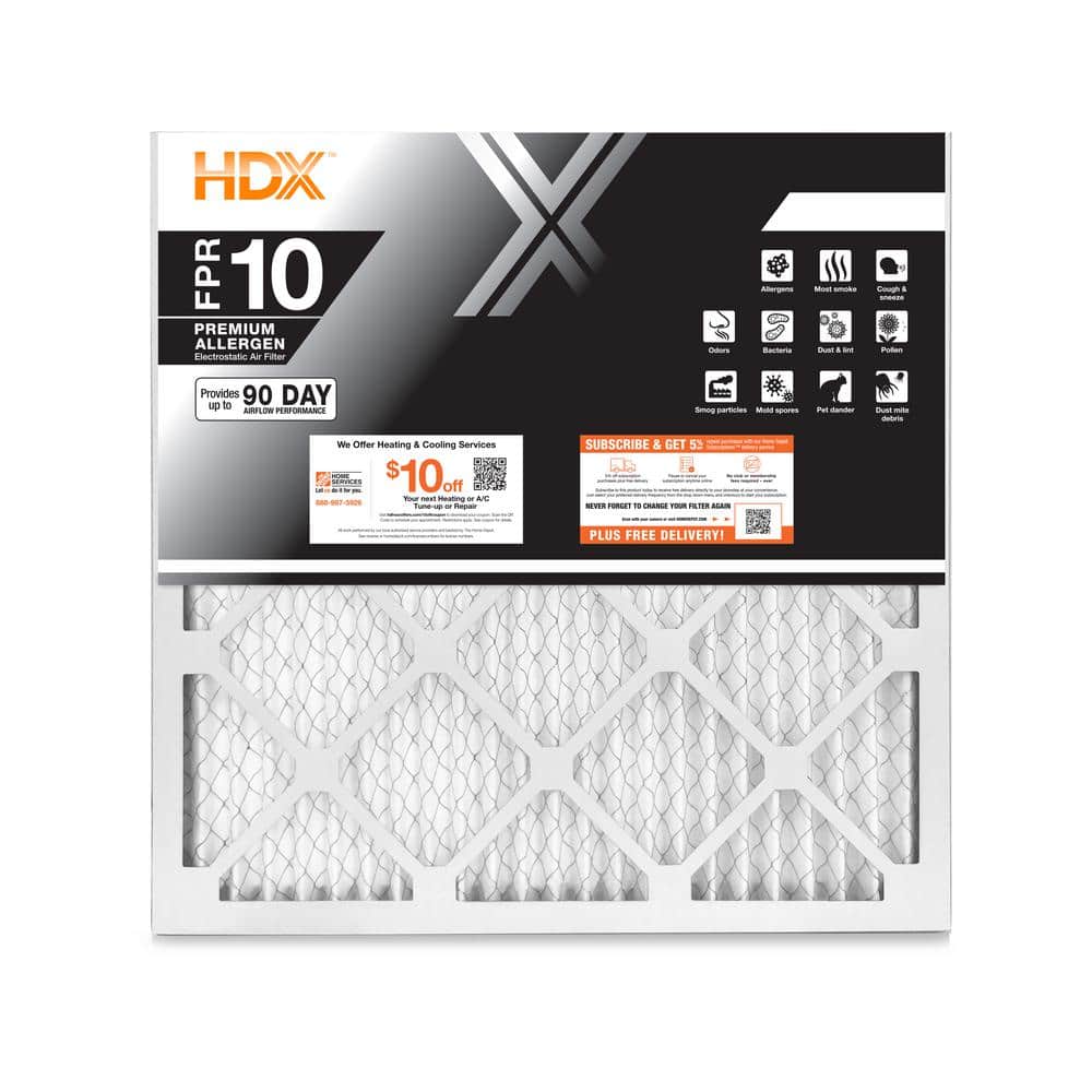 12 in. x 12 in. x 1 in. Premium Pleated Air Filter FPR 10, MERV 13 (Case of 12) - Hercitys
