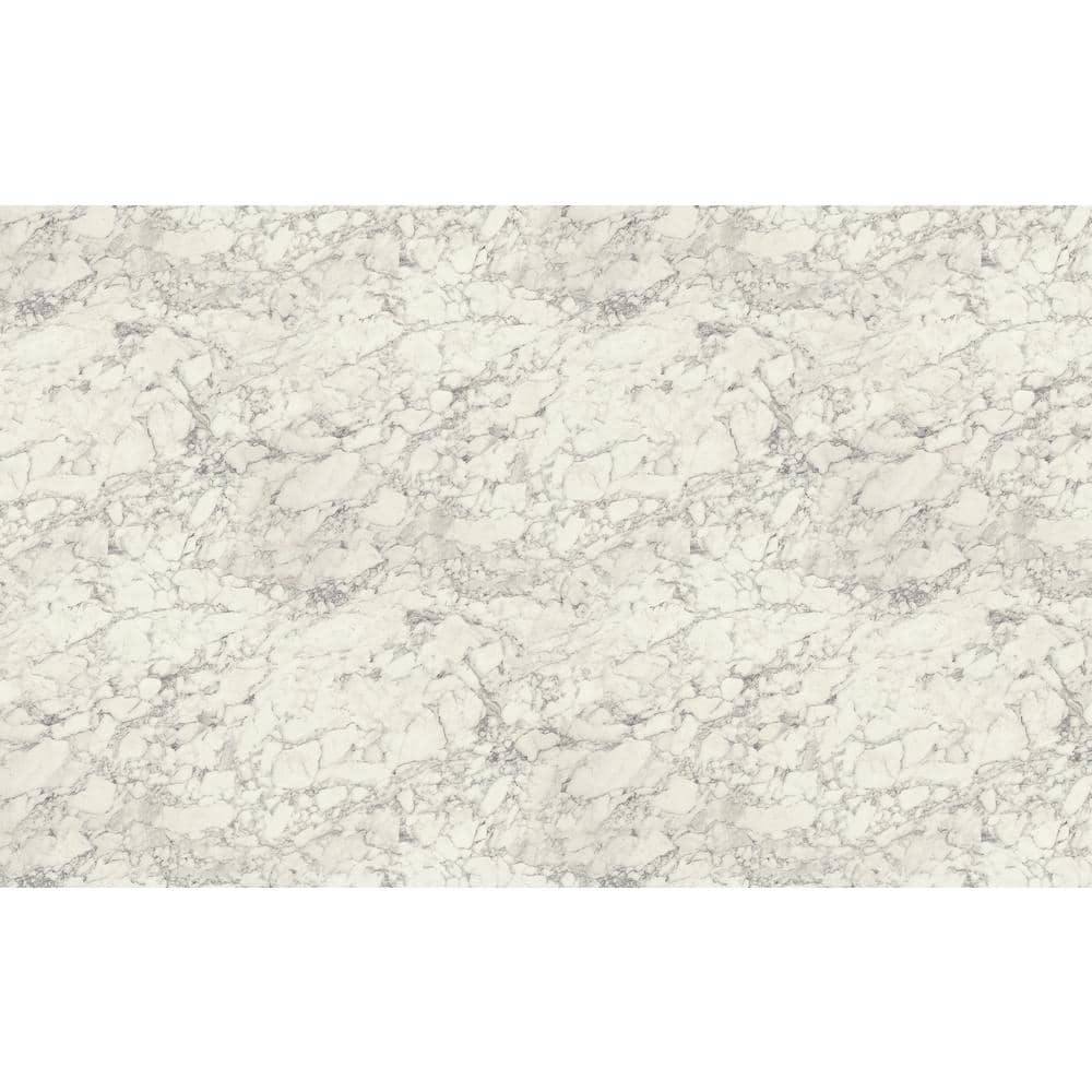 5 ft. x 12 ft. Laminate Sheet in Marmo Bianco Premium Textured Gloss Finish - Hercitys