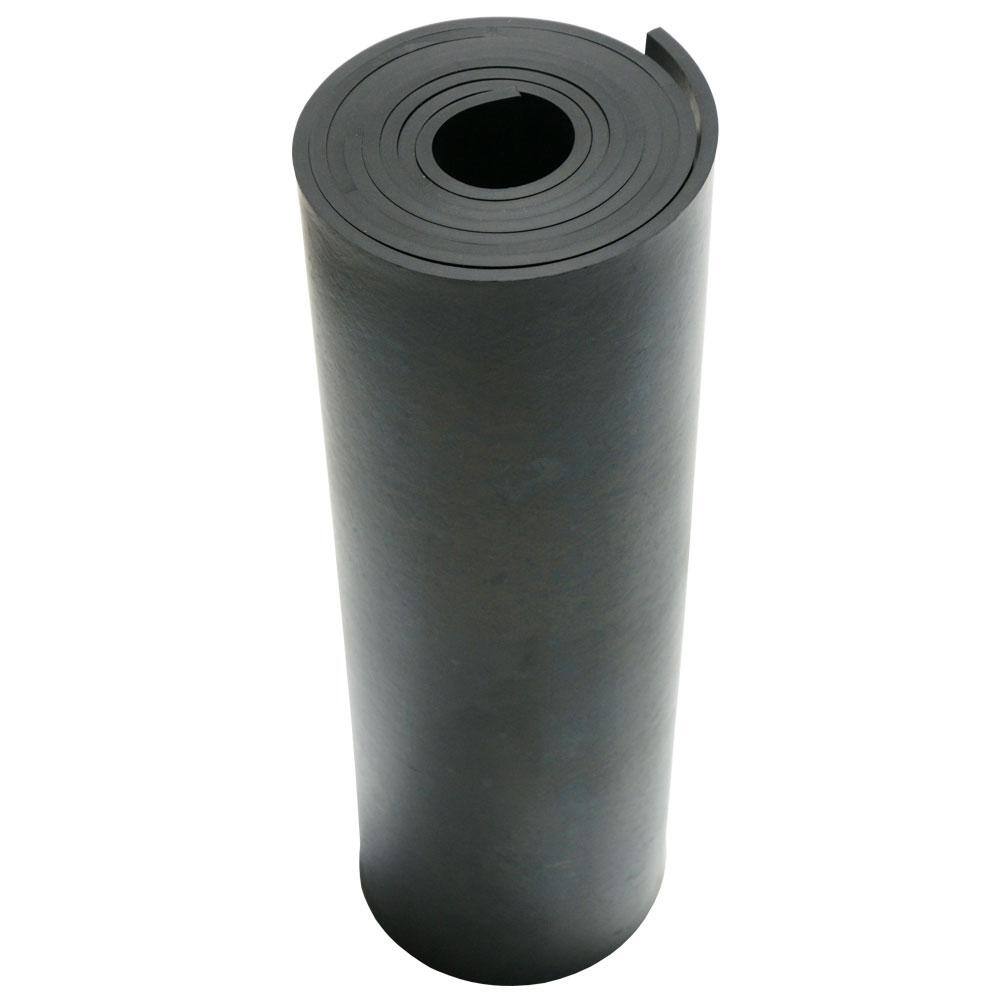50A Durometer Neoprene Sheet 1 in. Thick x 2 in. Width x 36 in. Length Smooth Finish Black Rubber Sheet (0.5 sq. ft.) - Hercitys