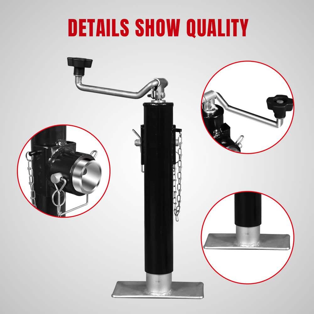 2,000 lbs. Top-Wind Weld-On Trailer Jack - Hercitys