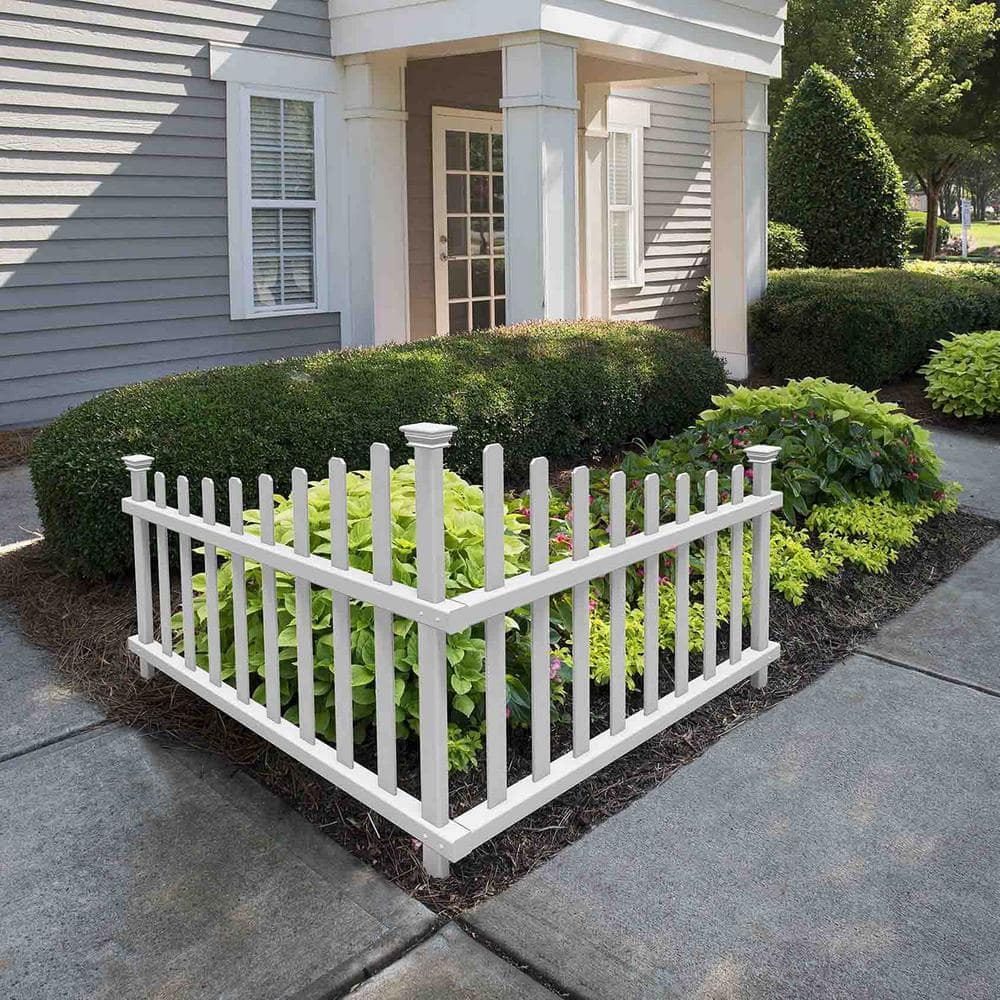 30 in. H x 40 in. L Vinyl Garden Fence (2-Panels) - Hercitys