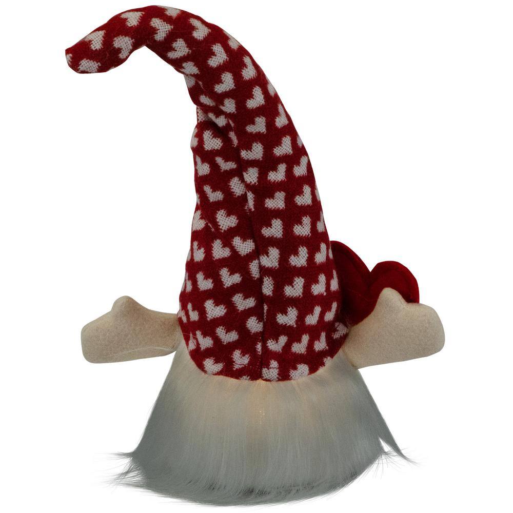 13 in. Lighted Girl Valentine’s Day Gnome with Love Heart - Hercitys
