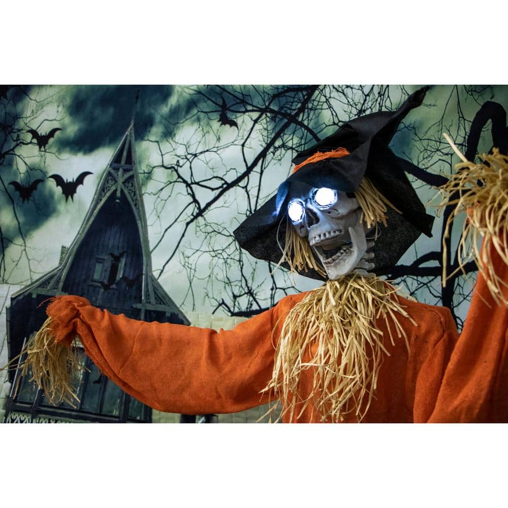 5 ft. Animatronic Skeleton Scarecrow Halloween Prop - Hercitys