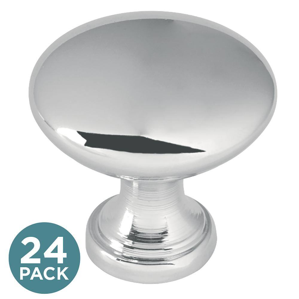 (24-Pack) Garrett 1-3/16 in. (30 mm) Classic Polished Chrome Round Cabinet Knobs - Hercitys