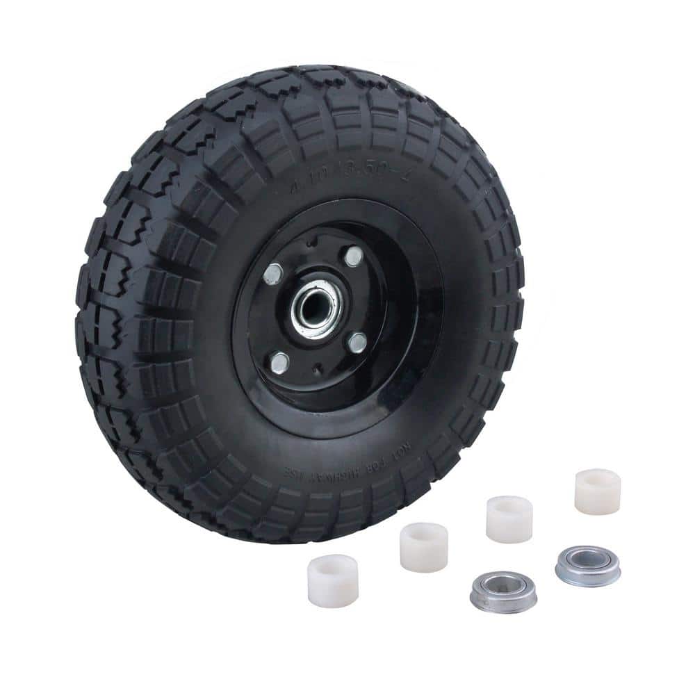 10 in. No-Flat Tire with Universal Bearing Kit (2-Pack) - Hercitys