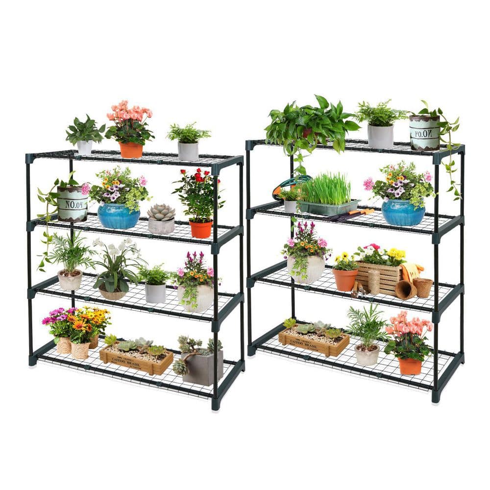 35 in. W x 12 in. D x 42 in. H Greenhouse Shelving Staging Outdoor/Indoor Plant Shelves - Hercitys