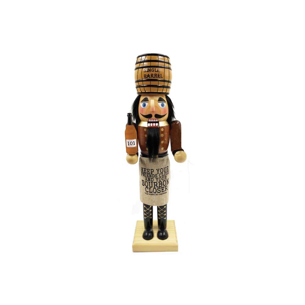14 in. Bourbon Barrel Nutcracker - Hercitys