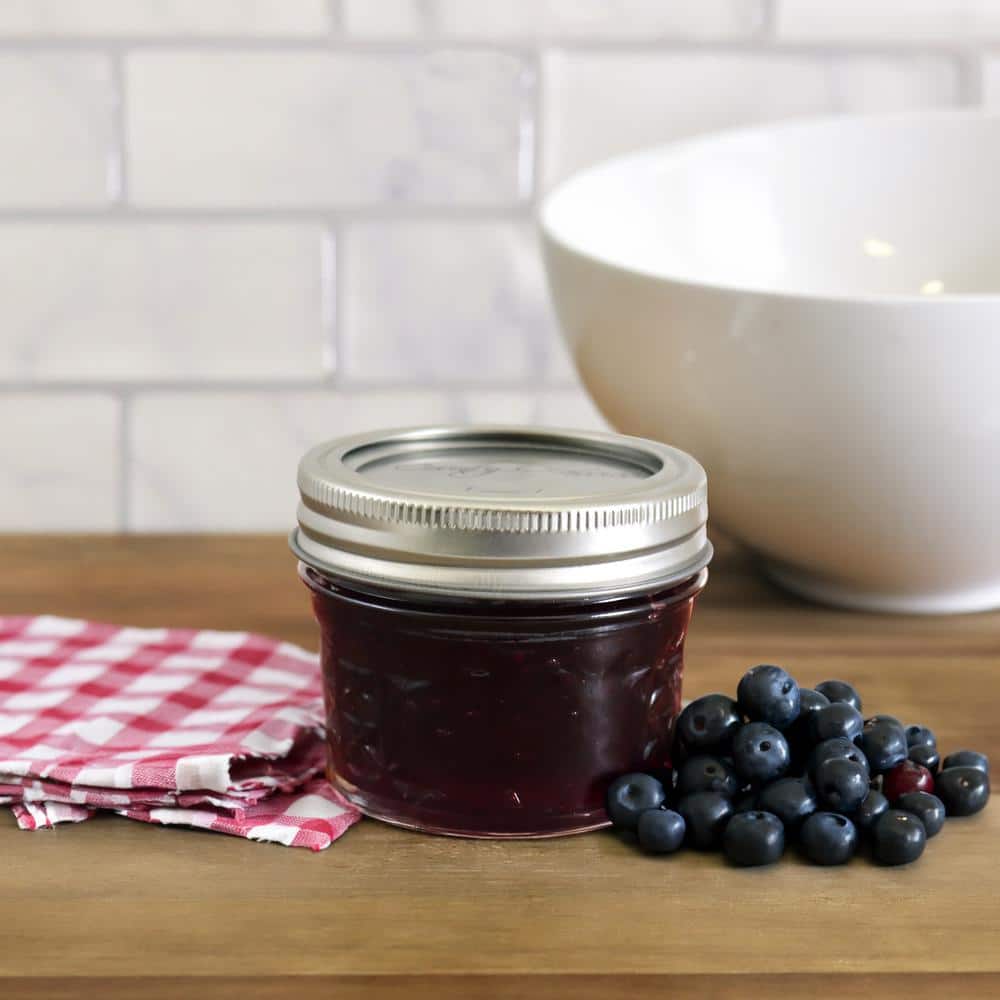4 oz. Quilted Jelly Glass Canning Jar (2 packs of 12) - Hercitys