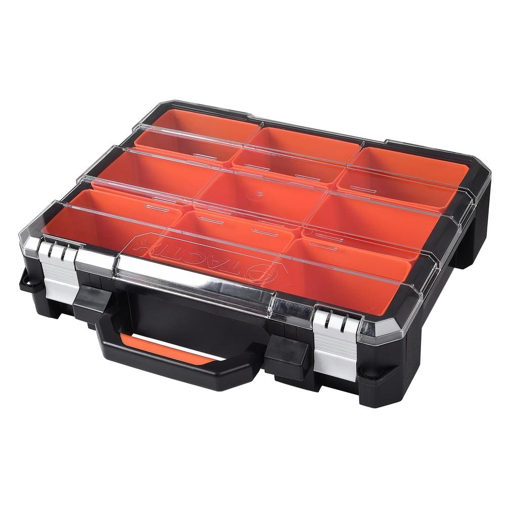 17 in. Plastic Portable Organizer with 9-Bins - Hercitys