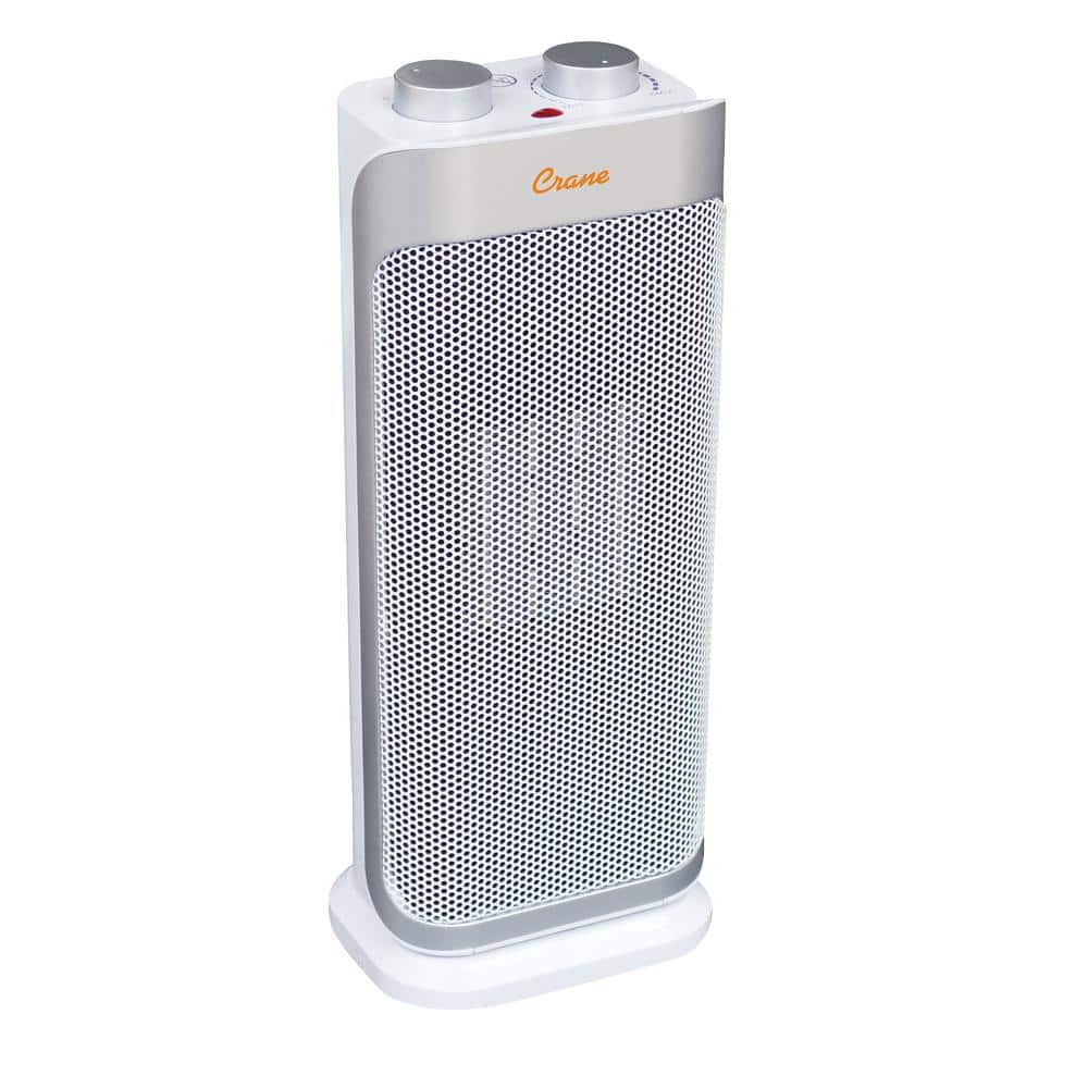 17 in. 750/1500-Watt 3 Settings Electric Compact Tower Oscillating Ceramic Space Heater - Hercitys