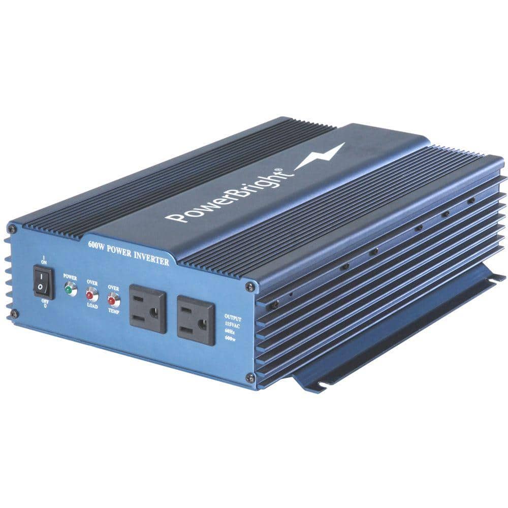 12-Volt DC to AC 600 Pure Sine Inverter - Hercitys