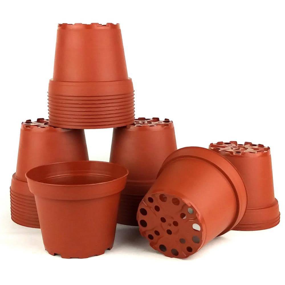 4 in. Dia Terra Cotta Pots (35-Pack) - Hercitys