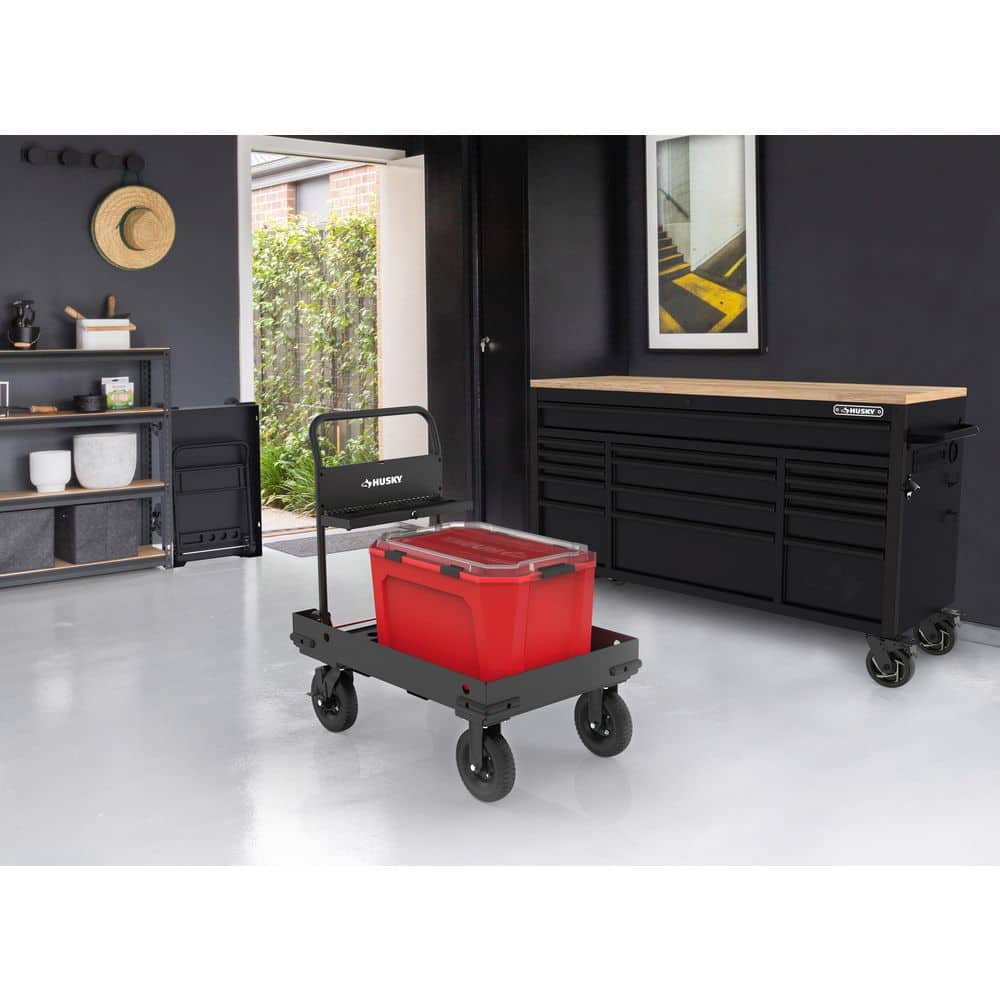 38 in. W All-Terrain Folding Tool Cart - Hercitys