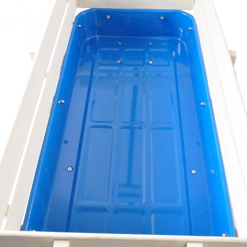 3 cu. ft. Steel Garden Cart, Blue - Hercitys