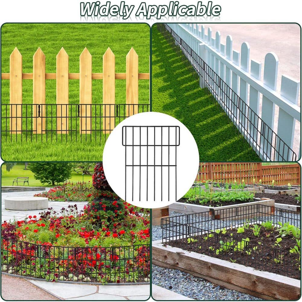 17 in. L x 6.7 in. H x 13 in. W Black Animal Barrier Fence Rustproof Metal with Cable Ties and Cutting Plier (25 Pack) - Hercitys