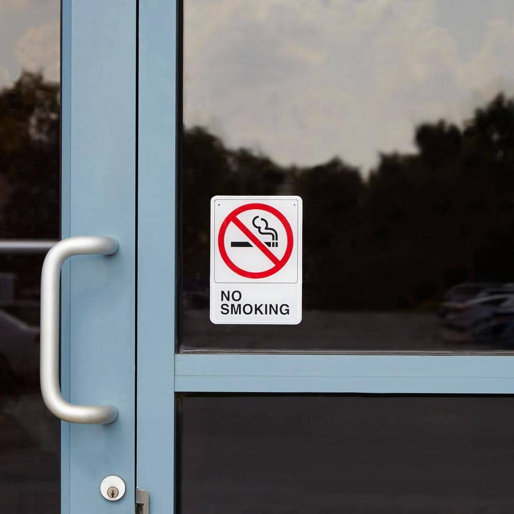 5 in. x 7 in. Plastic No Smoking Sign - Hercitys