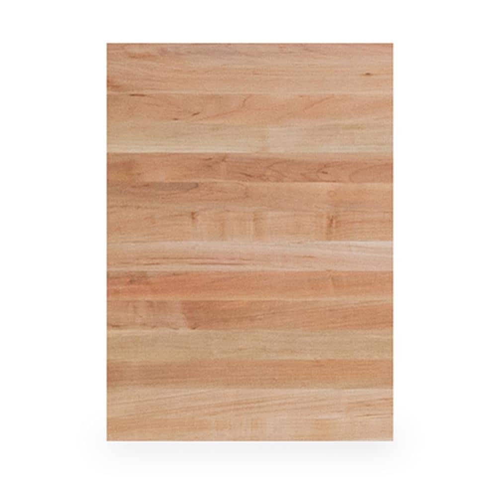 1.5 ft. L x 25 in. D x 1.5 in. T Finished Maple Solid Wood Butcher Block Countertop With Square Edge - Hercitys
