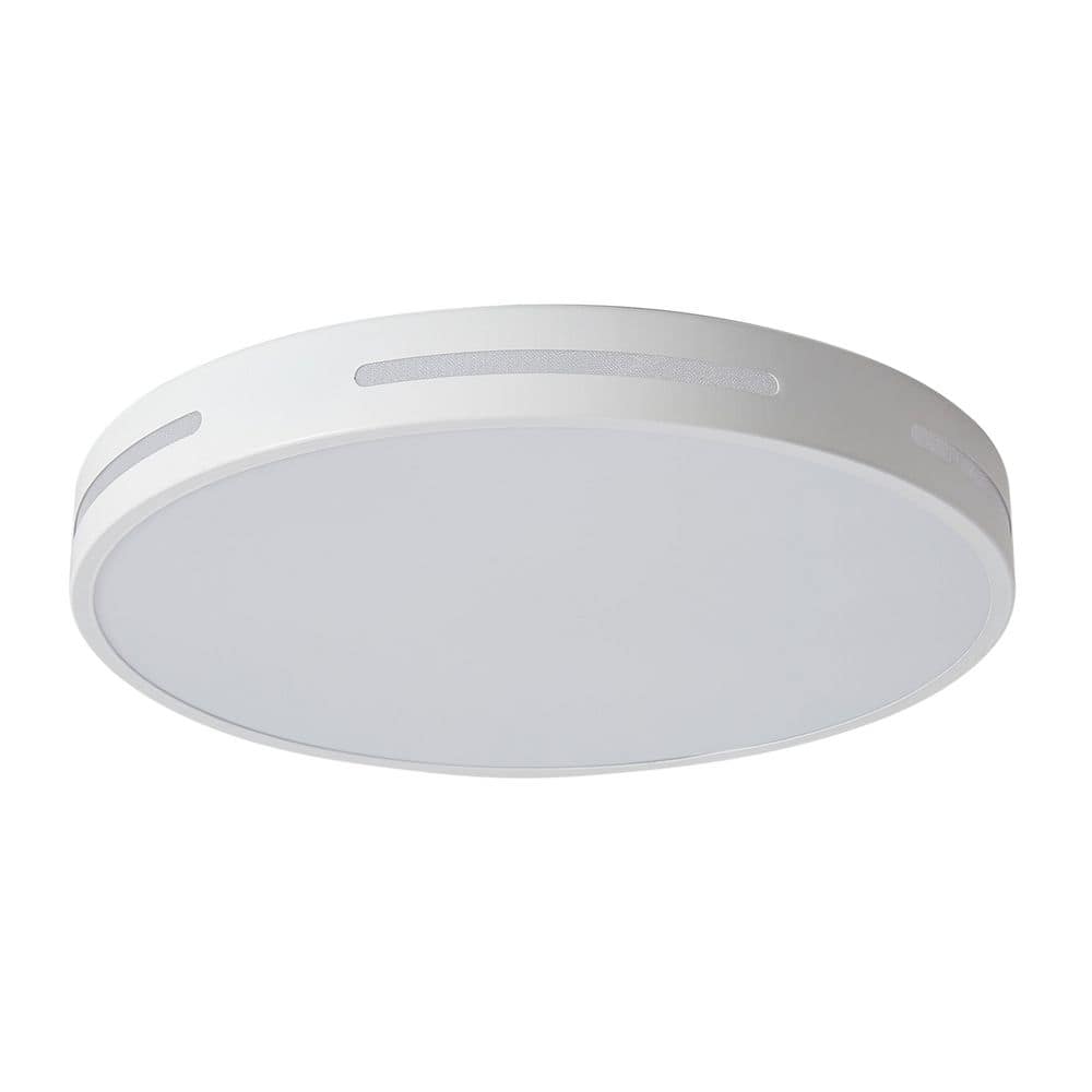 15.74 in. Round LED Flush Mount Ceiling Light 36-Watt Close to Ceiling Light with PS Shade, White - Hercitys